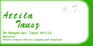 attila tausz business card